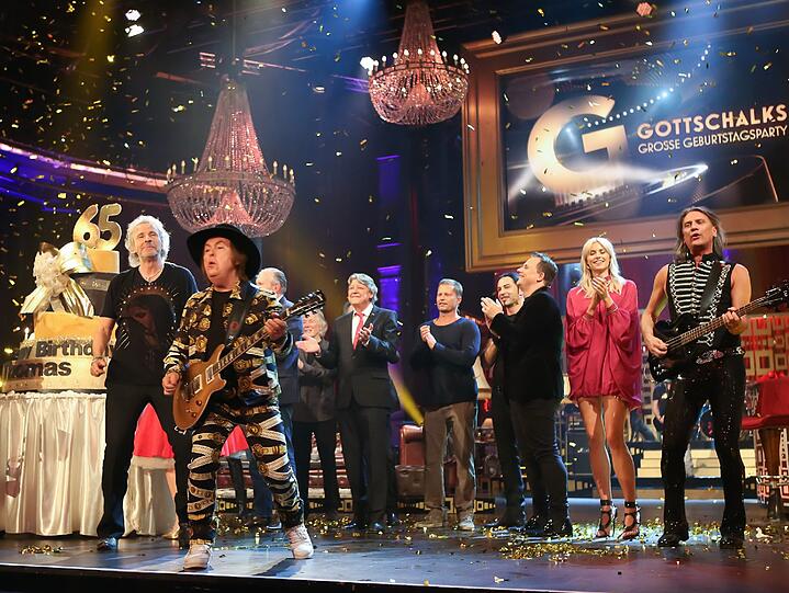 Die lustigsten Bilder vom Gottschalk-Geburtstag auf RTL...