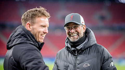 Könnten im Achtelfinale aufeinander treffen: Julian Nagelsmann (li.) und Jürgen Klopp.