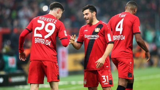 Kevin Volland (Mi.), Jahrgang 1992, seit 2016 bei Bayer Leverkusen, davor 1889 Hoffenheim, von 2007 bis 2012 beim TSV 1860.