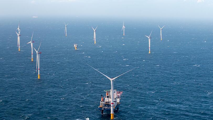 EnBW fordert Korrektur von Windkraft-Ausbauzielen auf See. (Archivbild)