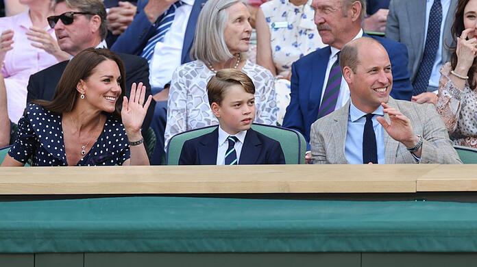Herzogin Kate, Prinz George und Prinz William in Wimbledon.