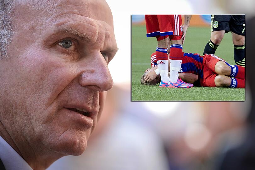 Bastian Schweinstieger (kleines Bild) verpasst den Saisonauftakt am Freitag gegen Wolfsburg verletzungsbedingt. Laut Karl-Heinz Rummenigge wird es noch länger dauern, bis der Mittelfeldspieler wieder auf dem Platz steht.