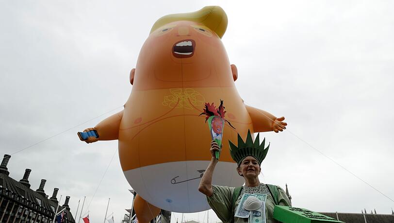 Schon beim ersten Staatsbesuch Trumps gab es Proteste. (Archivbild) Schon beim ersten Staatsbesuch Trumps gab es Proteste. (Archivbild)