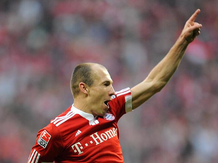 Arjen Robben, der Mr. Europacup des FC Bayern in diesen Tagen, er traf in Florenz, in Manchester und nun gegen Lyon.