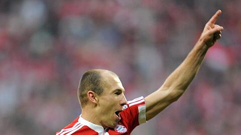 Arjen Robben, der Mr. Europacup des FC Bayern in diesen Tagen, er traf in Florenz, in Manchester und nun gegen Lyon.