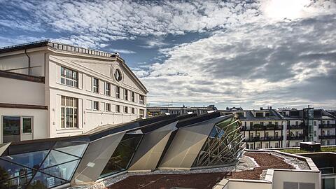 Das Herzstück der Sanierung: der Orchester-Proberaum auf dem Dach des neuen Probentrakts hinter dem Gärtnerplatztheater.