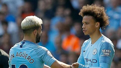 Sergio Agüero (l) erzielte für Manchester City das Tor des Tages.