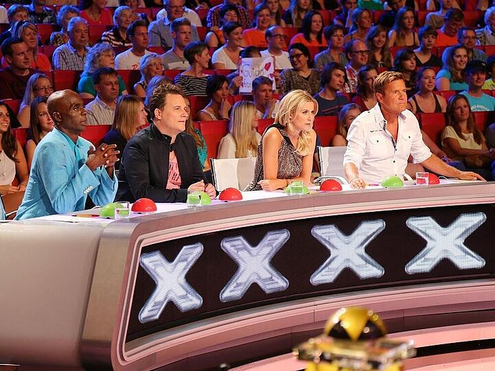 Die Jury: (v.l.) Bruce Darnell, Guido Maria Kretschmer, Lena Gercke und Dieter Bohlen