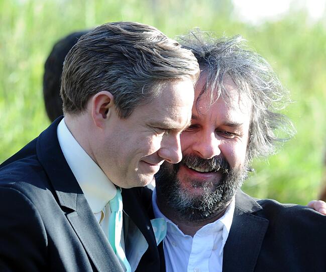 Martin Freeman und Peter Jackson