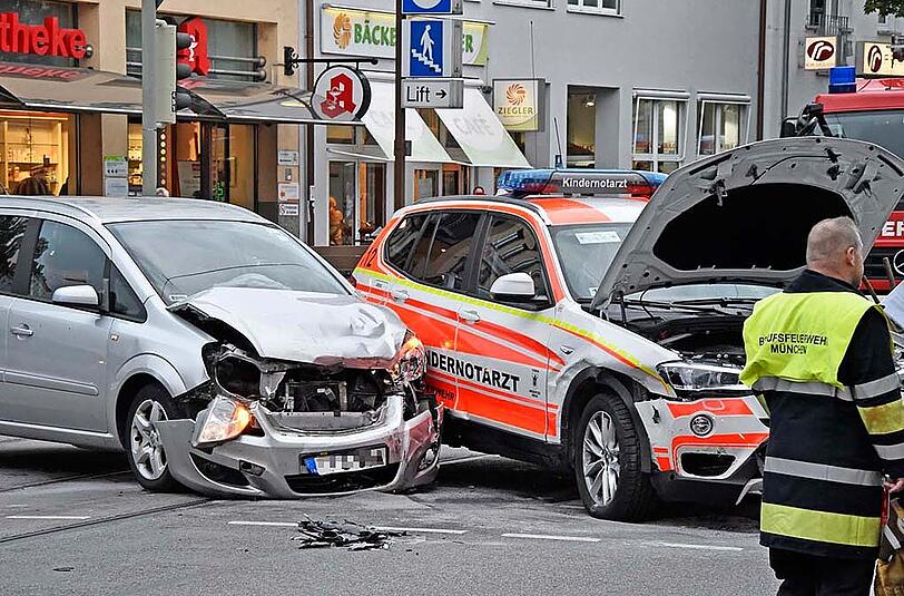 Bei dem Verkehrsunfall in Giesing wurde glücklicherweise niemand verletzt.
