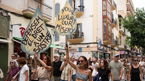Auch auf Mallorca gibt es Demonstrationen gegen die Wohnungsnot.