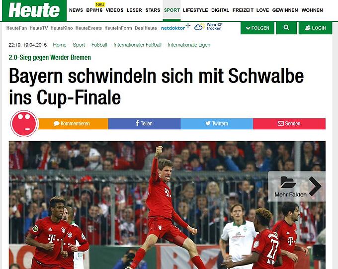 Die Kollegen aus Österreich finden, der FC Bayern habe "geschwindelt"
