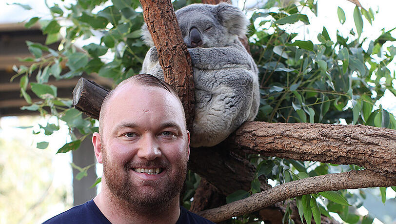 Der isländische Schauspieler Hafthor Julius "Thor" Björnsson im Wild Life Sydney Zoo in Sydney. Der isländische Schauspieler Hafthor Julius "Thor" Björnsson im Wild Life Sydney Zoo in Sydney.