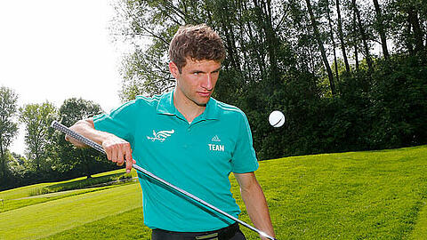 Bilder: Golf-Gaudi mit Thomas Müller.