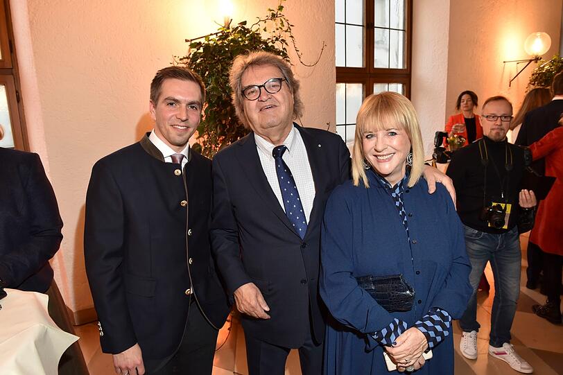 Philipp Lahm, Helmut Markwort und Patricia Riekel