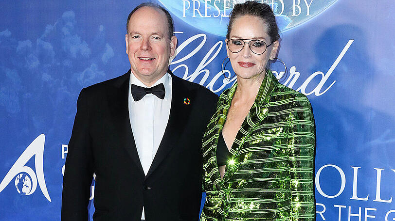 Fürst Albert II. und Sharon Stone bei der "Global Ocean Gala" in Los Angeles