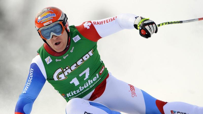 Zweimal ganz oben: Der Schweizer Didier Cuche Zweimal ganz oben: Der Schweizer Didier Cuche