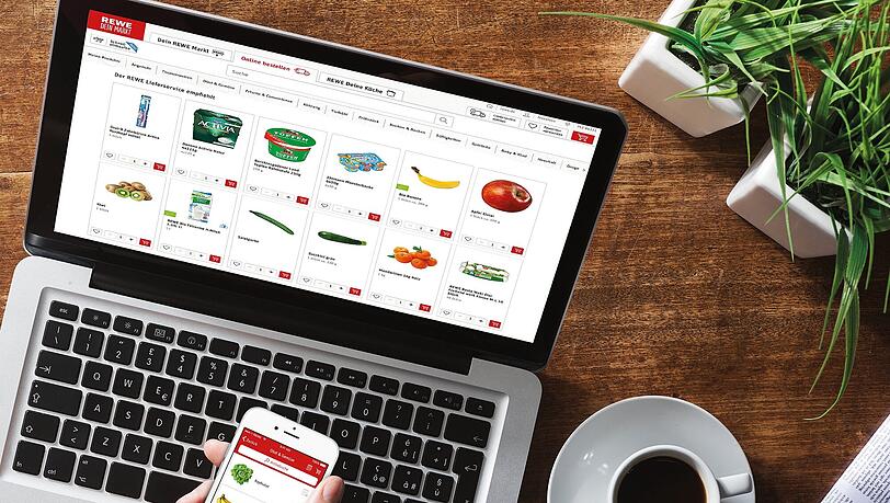 Der REWE Lieferservice: Per App oder auf rewe.de/shop können Kunden ihre Bestellung aufgeben. Der REWE Lieferservice: Per App oder auf rewe.de/shop können Kunden ihre Bestellung aufgeben.