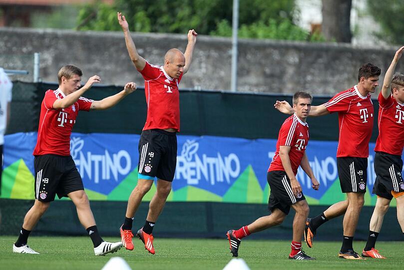 Das erste Training von Arjen Robben in Riva.