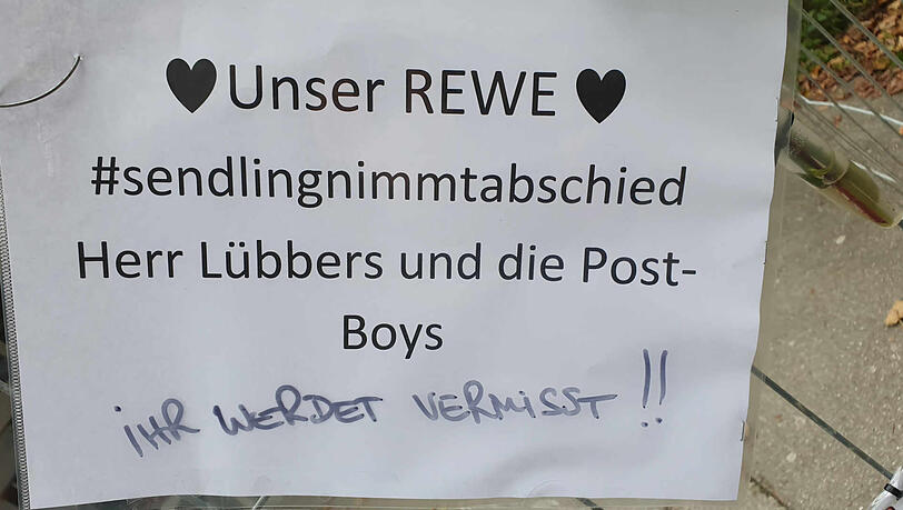 Die Sendlinger trauern ihrem geliebten Rewe hinterher. Die Sendlinger trauern ihrem geliebten Rewe hinterher.