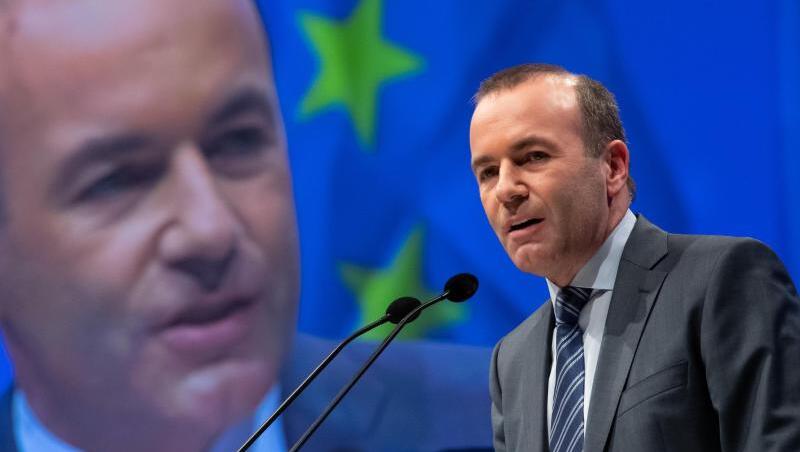 Manfred Weber am vergangenen Freitag während der gemeinsamen Abschlusskundgebung zur Europawahl von EVP, CDU und CSU in München. Manfred Weber am vergangenen Freitag während der gemeinsamen Abschlusskundgebung zur Europawahl von EVP, CDU und CSU in München.