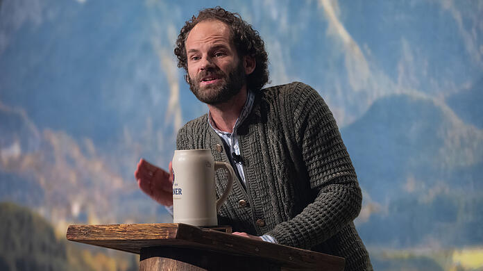 Maximilian Schafroth hielt zum zweiten Mal beim Starkbieranstich auf dem Nockherberg die Fastenpredigt. 2021 gab es eine Online-Version.