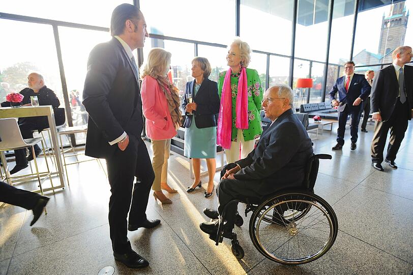Philipp Welte und Wolfgang Schäuble (r.)