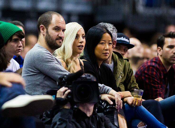 Lady Gaga beim Alba-Sieg gegen die Spurs.