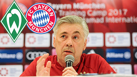 Am Samstag geht es für Carlo Ancelotti zum Rückrundenauftakt gegen Werder Bremen.