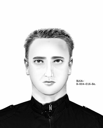 Das Phantombild des Täters. Wer kennt diesen Mann.