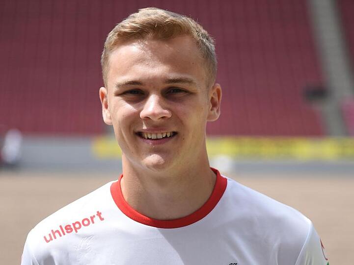 Spieler Tim-Henry Handwerker im Trikot des 1. FC Köln. Foto: Henning Kaiser/Archivbild