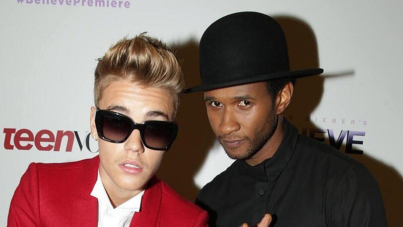 Justin Bieber (l.) mit seinem Mentor Usher Justin Bieber (l.) mit seinem Mentor Usher