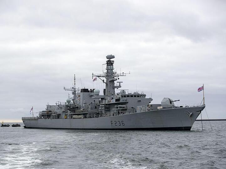 Die britische Fregatte HMS Montrose.