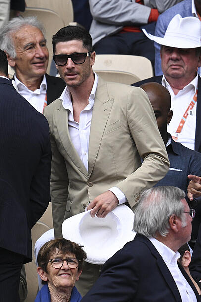 Zukunft offen: Robert Lewandowski, der bei den French Open zu Gast war. Zukunft offen: Robert Lewandowski, der bei den French Open zu Gast war.