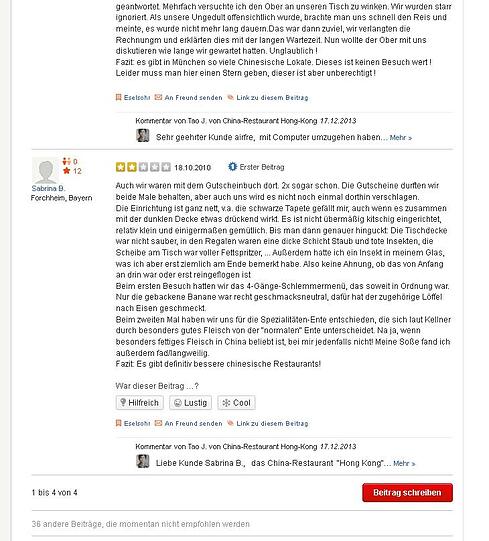 Die Bewertung beruht auf einer kleinen Zahl schlechter Kritiken. Nur wer ganz unten diesen unscheinbaren Link findet und anklickt...