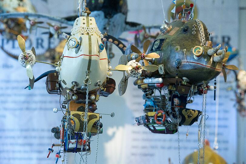 Stralsund zeigte bei der "Explorer" Ausstellung verschiedene Flugobjekte.