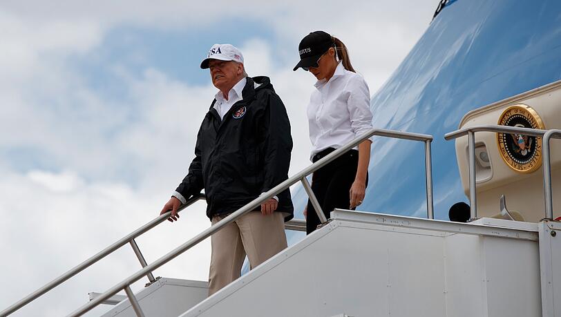 Der US-Präsident Donald Trump besucht die Krisenregion Florida. Der US-Präsident Donald Trump besucht die Krisenregion Florida.