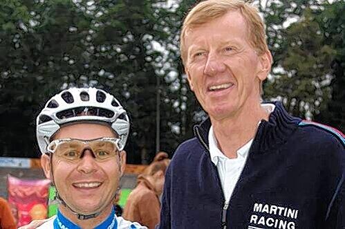 Duell für krebskranke Kinder: Die Rallye-Legende Walter Röhrl und Steher-Ass Mario Vonhof (l.).