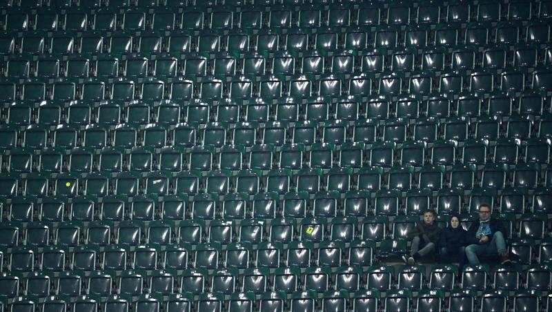In Mönchengladbach beim Spiel der DFB-Elf gegen Weißrussland blieben etliche Tribünen weitgehend unbesetzt.
