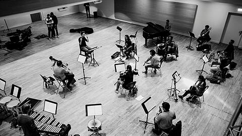 Das Jewish Chamber Orchestra achtete bei den Proben für das Konzert auf den Sicherheitsabstand.