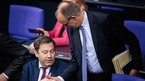 Lars Klingbeil, SPD-Finanzminister, im Bundestag.