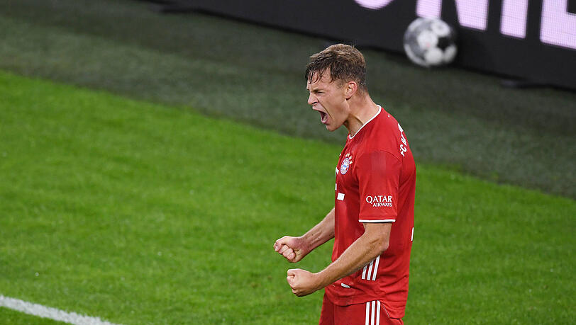 Kein anderer Spieler verkörpert den Siegeswillen beim FC Bayern derzeit so stark wie er: Joshua Kimmich, der die Münchner zum Triumph im Supercup schießt und seine Freude herausschreit.