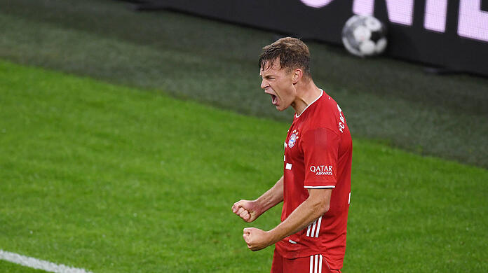 Kein anderer Spieler verkörpert den Siegeswillen beim FC Bayern derzeit so stark wie er: Joshua Kimmich, der die Münchner zum Triumph im Supercup schießt und seine Freude herausschreit.