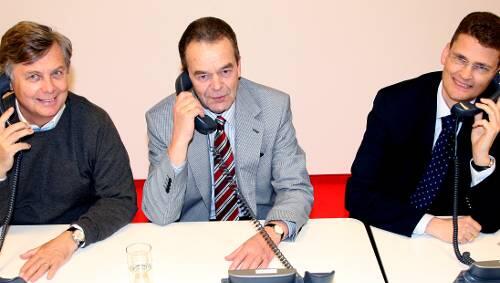 Dr. Berndt Birkner, Dr. Martin Strauch und Dr. Andreas Eigler bei der AZ-Telefonaktion.