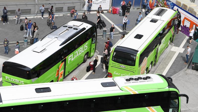Busse des Unternehmens Flixbus stehen an einem Terminal für Fernbusse. Foto: Arne Dedert/Archiv Busse des Unternehmens Flixbus stehen an einem Terminal für Fernbusse. Foto: Arne Dedert/Archiv