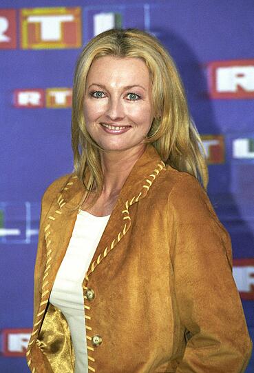 Frauke Ludowig 2000 bei einem RTL-Photocall auf der Telemesse in Düsseldorf.