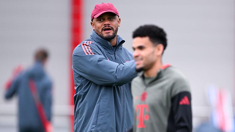 Bayern-Trainer Vincent Kompany (l). Bayern-Trainer Vincent Kompany (l).