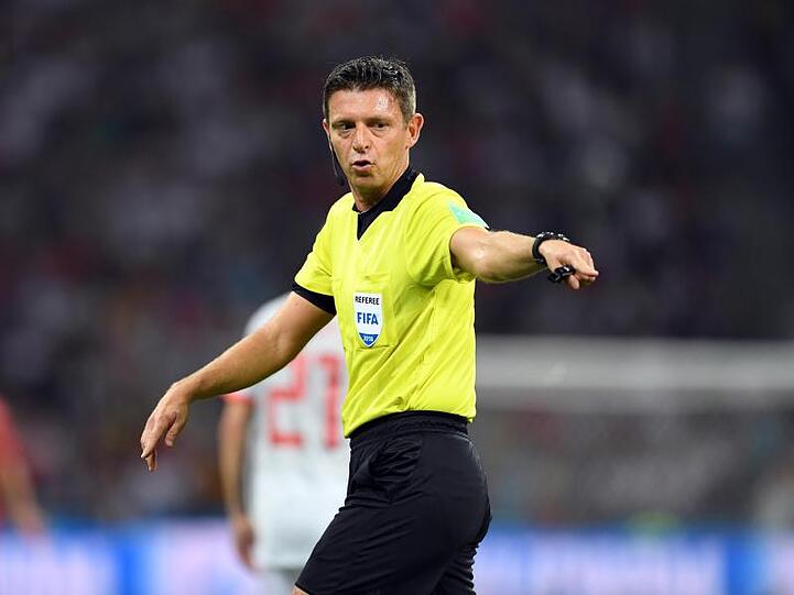 Schiedsrichter Gianluca Rocchi aus Italien bei einem WM-Spiel. Foto: Marius Becker/Archiv