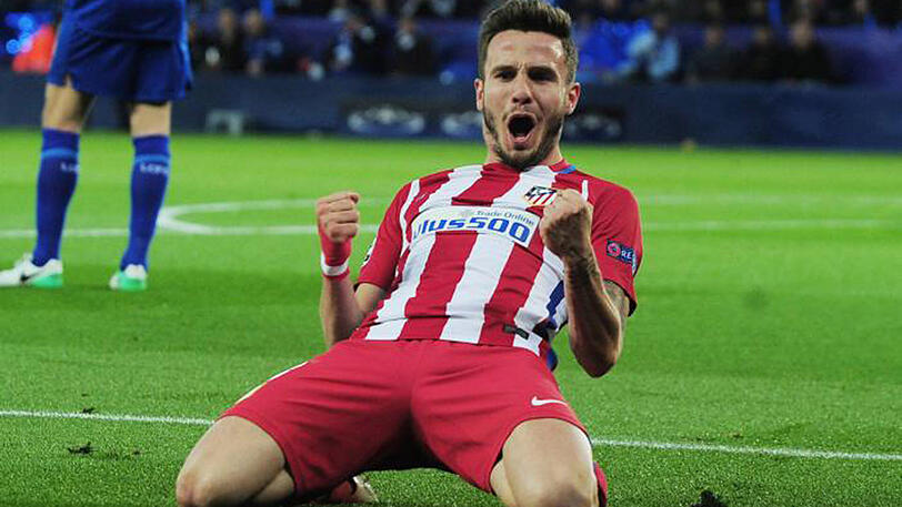 Saul Niguez feiert seinen Führungstreffer.