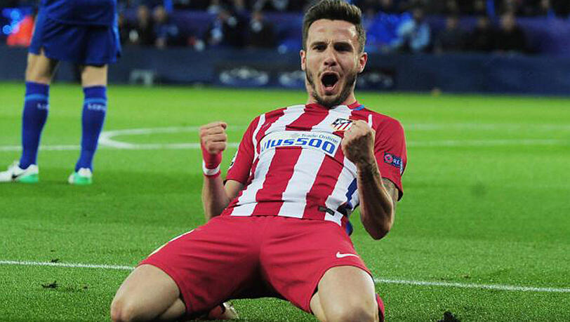 Saul Niguez feiert seinen Führungstreffer. Saul Niguez feiert seinen Führungstreffer.